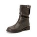 Weiwei Girl 5732-3 Retro British Style Martin Boots For Women, New Fashionable And Elegant Slip-On Wrinkled Boots For Autumn And W_vogvips.com