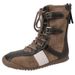 Women Boxing Boots Color Block Patchwork Lace-Up Belt Buckle Flat Training For Women 2025 Autumn Winter New Sports Shoes Boxing Boots_vogvips.com