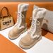 2025 Autumn New Fur Shoes Thick-Soled Snow Middle East Winter Sheepskin Fleece-Lined Warm Women's Boots Korean Style_vogvips.com