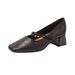 French-style Square-toed Soft Comfortable Women's With Chunky Heels, 2026 Spring Vintage Mary Jane Shoes, Extremely_vogvips.com