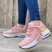 Women's Spring And Autumn New Mesh Breathable Casual Shoes Outdoor Lightweight Non-slip Wedge Heel Thick-soled Sneakers_vogvips.com