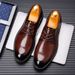 Euro Step Brogue Genuine Breathable British Style Extra Large Business Casual Formal Leather Men's Groom Wedding Shoes_vogvips.com