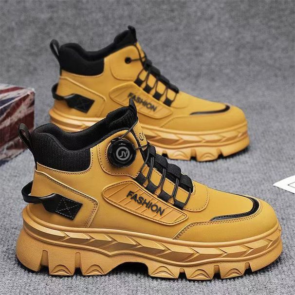 Labor Insurance Men's Shoes High-top Tooling Shoes Men's Style Retro Short Boots Thick-soled Martin Boots Men's Trend_vogvips.com
