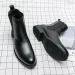 British Style Men Mid Calf Dress Business Formal Ankle Boots Autumn Men's Split Leather Shoes 240830_vogvips.com