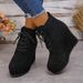 Women's Suede Lace Up Wedge Ankle Boots Winter New Style Plus Size Platform European And American Fashion_vogvips.com