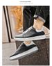 Men's Board Shoes Boys Casual Shoes Four Rubber Sole Leather White Shoes_vogvips.com