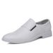 Suitable For All Seasons 2025 Spring New Business Formal British Pointed Toe Youth Genuine Leather White Casual Shoes Men_vogvips.com