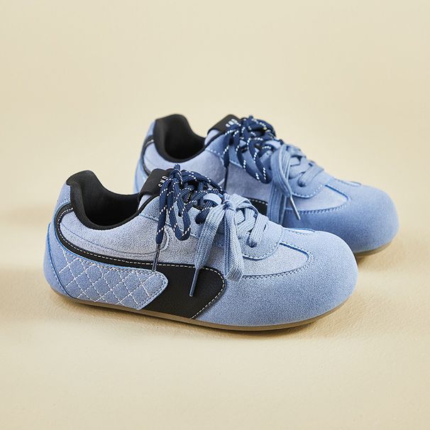 Retro German Training Little White Shoes Female Students Platform Heightening Shoes Casual Shoes Street Shooting Shoes_vogvips.com