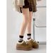 White Retro Fleece-Lined Warm Non-Slip Thick-Soled Snow Boots For Women Winter 2025 New Full-Coverage Shoes_vogvips.com