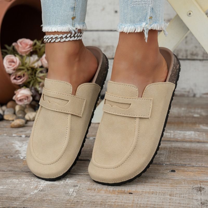 New Clogs Women Fashion Suede Mules Slipper Classic Cork Antislip For Outdoor Slippers With Arch Support_vogvips.com