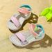 Girls' Summer Sandals For Medium To Large Children With Velcro Straps, Suitable For Casual Wear, Princess-style, And Beach Activities LE F EK A 30-38_vogvips.com