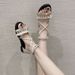 2025 Summer New Roman Sandals For Women, Flat Lace-up Versatile Student Korean Style Casual Fashion Beach Shoes_vogvips.com