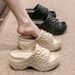 Bebealy Durian Sandals Women Sandals Outdoor Platform Beach Sandals Summer Wear-resistant Pool Sandals Nonslip Cloud Slippers_vogvips.com