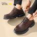 Suitable For All Seasons German Camel Dynamic Men's Autumn Winter Business Casual Leather Trendy Sole Soft Surface Big Head Shoes Outdoor_vogvips.com