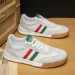 Leather Men White Sneakers Breathable Skateboarding Shoes Mens Outdoor Walking Running Shoes Couple Casual_vogvips.com