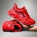 Shoes Men Fashion Athletic Sports Blade Cushioning Sneakers Knit Jogging Trainers Flame Printed Lightweight Running Shoe_vogvips.com