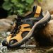 Men's Casual Beach Shoes, Open-Toe Leather Outdoor Hiking And Creek Sandals, Large Size 47-48_vogvips.com