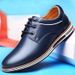 2025 New Korean Edition Lace Up Genuine Breathable Casual Leather Men's Trendy Shoes_vogvips.com