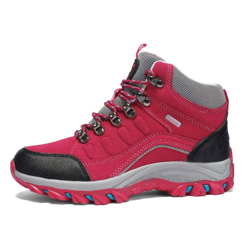 High-top Boots Women Comfortable Casual Anti-slip Breathable Warm Combat Boots Men Thick-soled Soft Outdoor Hiking Shoes Men_vogvips.com