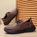 2025 New Leather Upper Elderly Extra Large Men's Casual Shoes, Solid Color, Cross-Border Walking Shoes With Straps, Size_vogvips.com