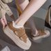 7cm Invisible Retro White Sneakers, Cotton Shoes, 26 Spring New Style, Thick-soled Height-increasing Shell-toe Loafers_vogvips.com