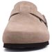 Crestar Fashion Clogs Slippers For Women Classic Suede Men Mules Cork Footbed Leather Potato Shoes With Arch Support Beach Slide_vogvips.com