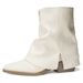 In Stock Retro Chunky Heel French Pointed Toe British European And American Style Slouch Cuff Short Women's Martin Boots_vogvips.com