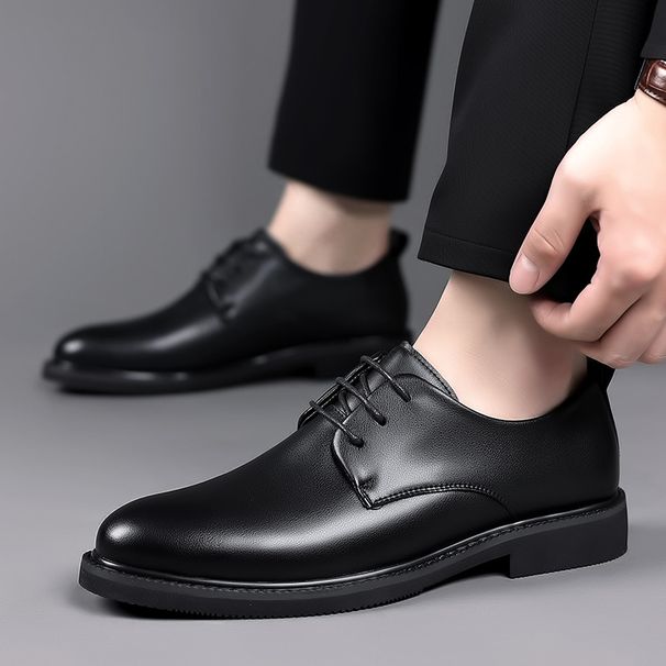 Suitable For All Seasons 2024 New Youth Business Formal Leather British Fashion Casual Men's Shoes_vogvips.com