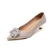 Pointed Single Shoes Women's Shallow Mouth Rhinestone High Heels Are Not Tired Of Feet Temperament Thin Heel Crystal Wedding Shoes_vogvips.com