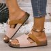 Butterfly Rhinestone Broken Slippers Summer New Style Color Blocking One Strap Sandals plus Size Women's Slides & Flip-Flops_vogvips.com