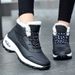 Mid Top Women's Cotton Shoes, Snow Boots, Women's Thick Soled Rocking Shoes, Casual Shoes_vogvips.com