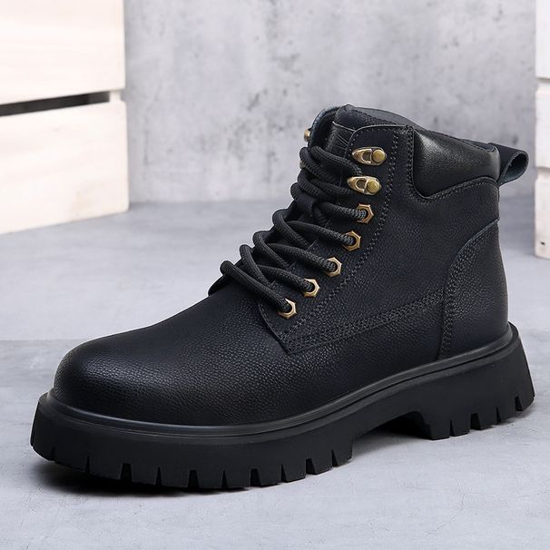 British Style Yellow Martin For Men, Autumn And Thickened Cotton Winter Boots, Genuine Leather Versatile Thick Sole_vogvips.com