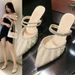 New Korean Version Of Internet Celebrity Spring/summer Sandals, Half Slippers, Wrapped Toe, Low Thick Heels, Fairy_vogvips.com