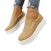Women's Thick Soled Loafers Autumn New Style Plus Size Platform Slip On Casual Comfortable Single Shoes Size 43_vogvips.com