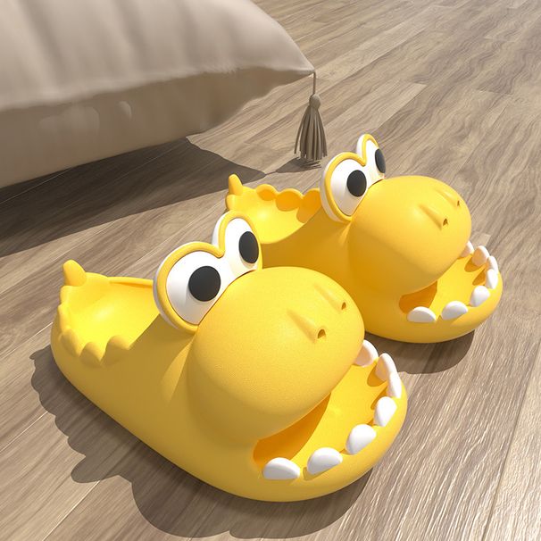 Cute Dinosaur Slippers For Women In Summer, Feet Feeling, Baotou, Home Couple, Thick Sole, Anti Slip, Fashionable_vogvips.com