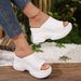 Women's plus Size One Strap Sandals Thick Soled Breathable for Summer_vogvips.com