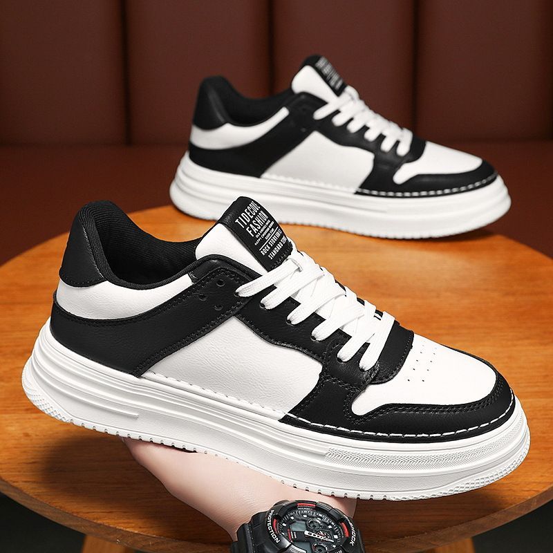 Spring New Breathable Men's Korean Versatile Thick Sole Small White Sports And Casual Flat Trendy Shoes_vogvips.com