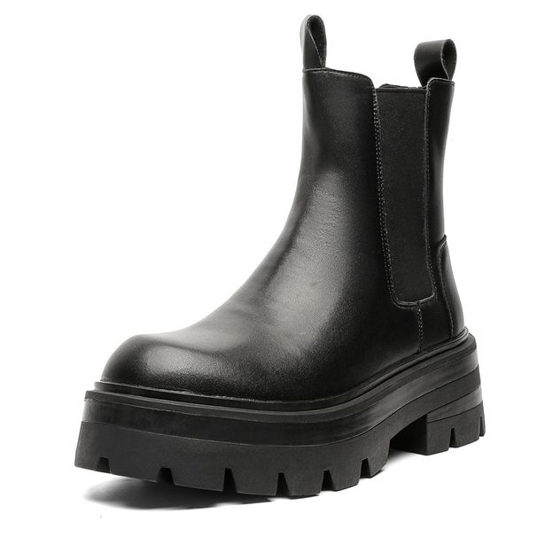 Chelsea Boots Men's Thick-soled Inner Heightening Retro Tooling Casual Martin Boots Men's Boots Derby Boots_vogvips.com