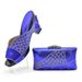 Row drill carp pattern all-in-one round head casual high heels fashion wear sandals with handbag suit_vogvips.com