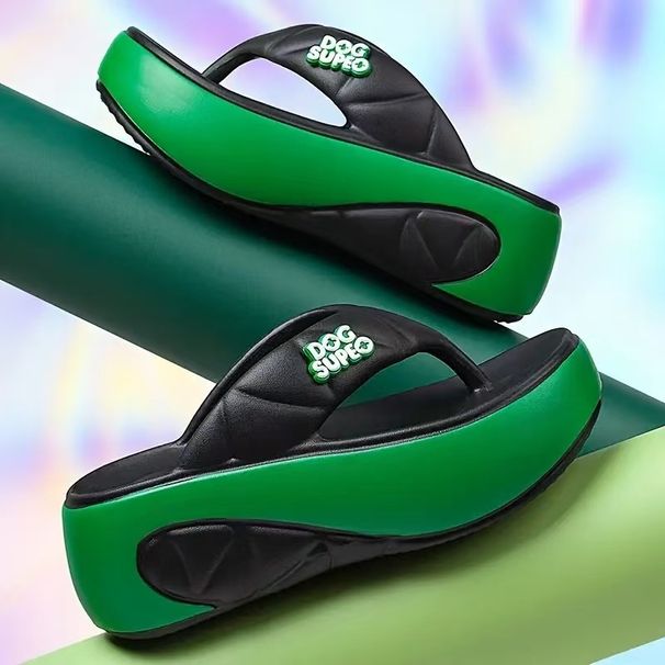 Stepping Shit Feeling Thick Bottom Heightening Eva Flip Flops Women Summer Ins Slippers Outdoor Wear High End Fashion_vogvips.com