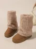 platform Cotton Shoes Warm And Plush Trousers Boots 251107_vogvips.com