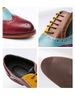 Men's Business Formal Wear, Brogue Carved British Style, Color-blocked, Height-increasing Leather Shoes For Grooms And_vogvips.com