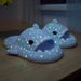 Luminous Shark Slippers Women Men Couple Slipper Thick Soles Flip Flops EVA Anti-slip Flat Shoes Funny Sandals Christmas_vogvips.com