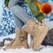 Thickened Winter Warm Snow Women, Large Size Furry Short With Fleece, Thick Sole Boots For Northeast_vogvips.com
