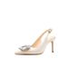 Women's Square Buckle Rhinestone Stiletto Sandals - Style Open Toe Heels (Spring Collection)_vogvips.com