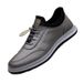 Euro Step Breathable Men's Sneakers Driving Loafers Plaid Casual Leather Shoes_vogvips.com