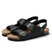 Dual Cork Footbed Adjustable Metal Buckle Convertible Back Strap Flat Slide Sandals For Men Women Summer Outdoor Casual_vogvips.com