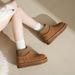 Women's Snow 2025 New Winter Fleece Lined Thickened Warm Northeastern Cotton Shoes Thick Sole Sock Short Boots Loafers_vogvips.com