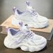 Girls' 2025 Summer New Sports Little White Dad For Girls Big Kids Breathable Running Shoes_vogvips.com