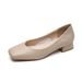 Grandma Shoes Women's Thick Heel French Single Shoes Medium Heel Shallow Mouth Evening Women's Shoes_vogvips.com
